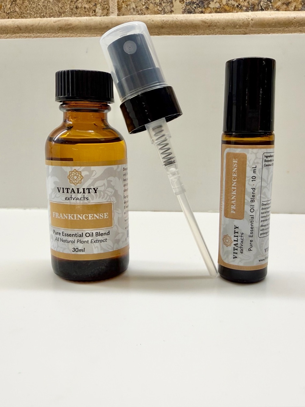 Vitality Extracts Frankincense Essential Oil Blend 2 pc 30ml Spray+ 10ml Roll-On